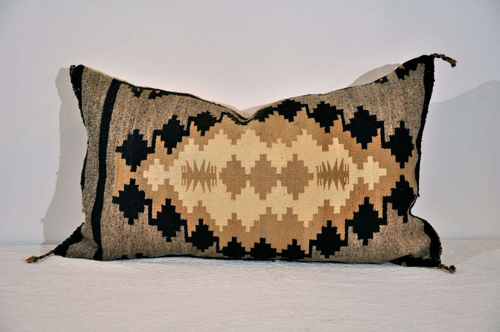 1920's Navajo Geometric Pillow with original Ties