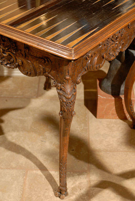 19th Century Louis XV Style Backgammon Table 4