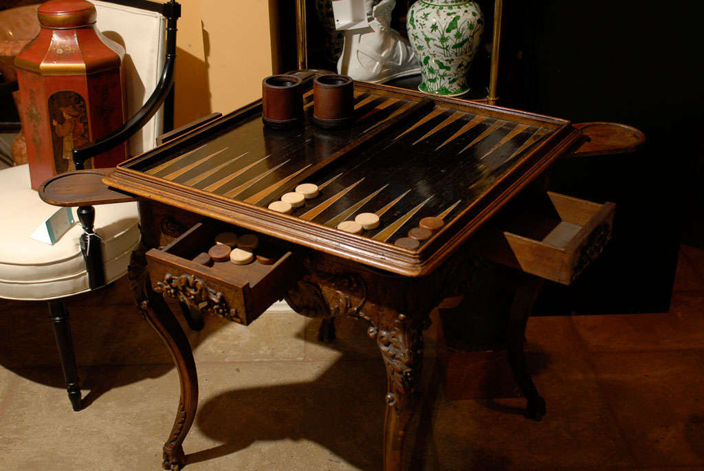 19th Century Louis XV Style Backgammon Table 6