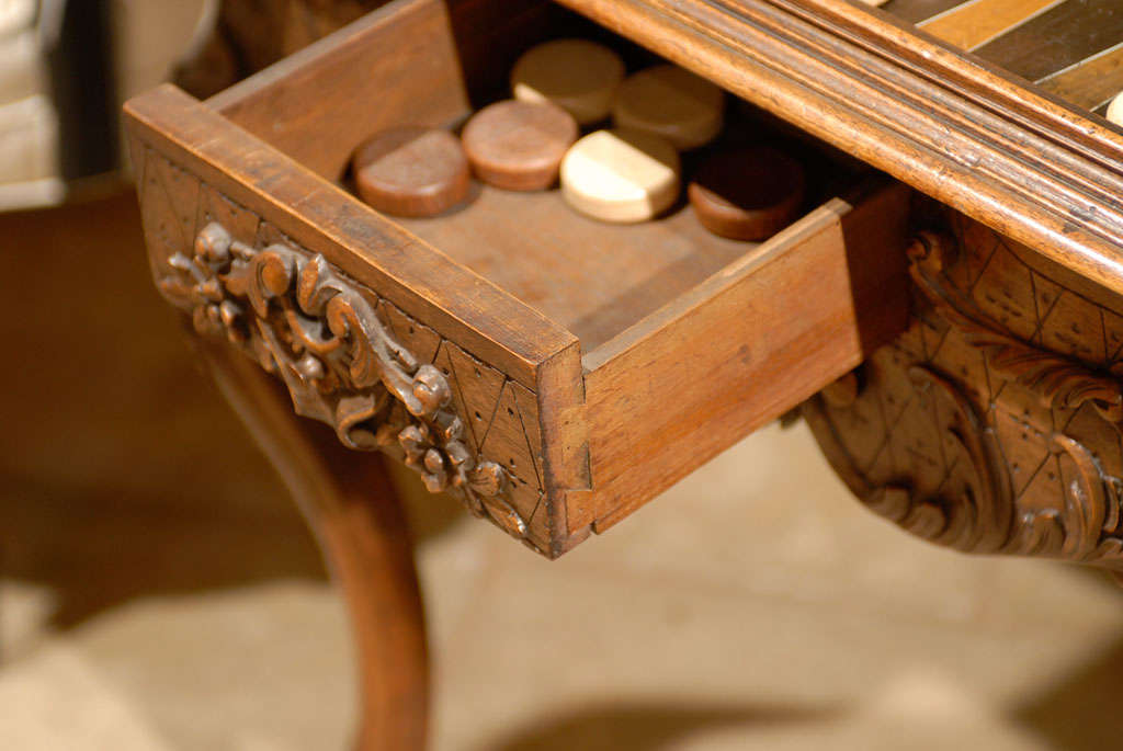 19th Century Louis XV Style Backgammon Table 8