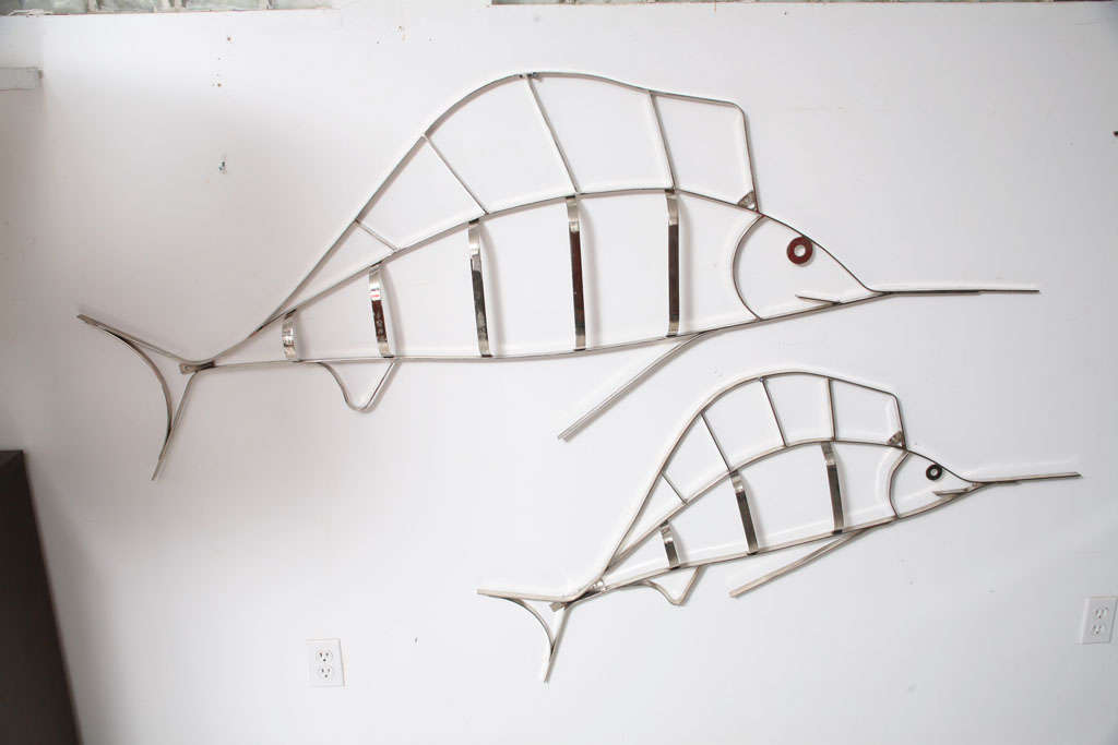American Large Decorative  Fish ( Marlins)  Wall Sculptures