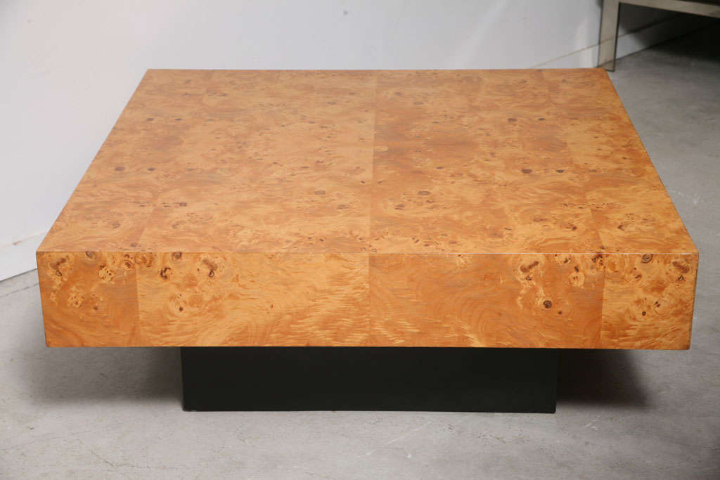 Wood Milo Baughman Burlwood Modern Center/Coffee Table