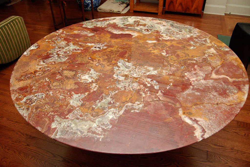 20th Century Red Onyx Dinning Table