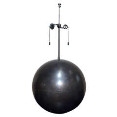 Karl Springer Gunmetal Sphere Lamp