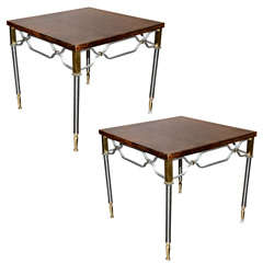 Aldo Tura Lacquered Goatskin End Tables Aldo Tura Lacquered Goatskin End Tables