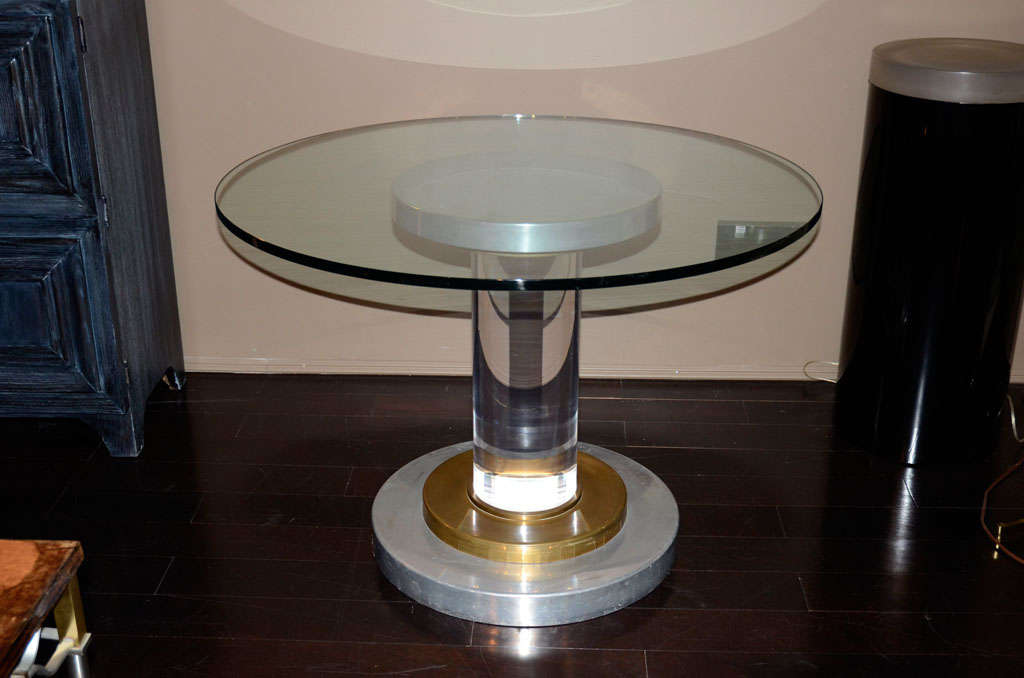 Romeo Rega Lucite Pedestal Table 6