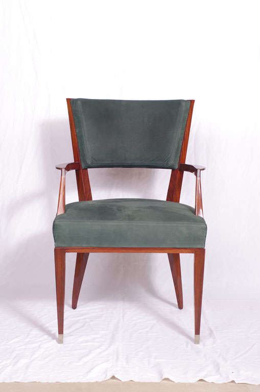 Mid-20th Century Pair Of Arm Chairs by Lucien Rollin For Sale