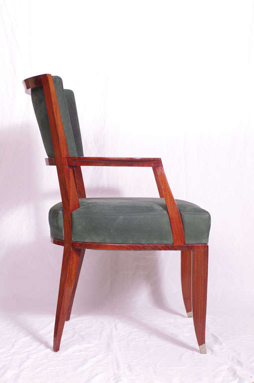Pair Of Arm Chairs by Lucien Rollin For Sale 3