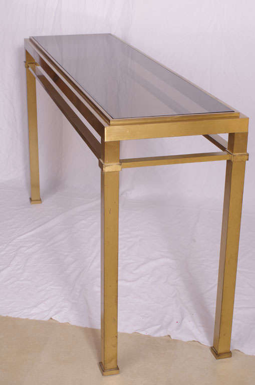 French Console Table in Gold Bronze For Sale