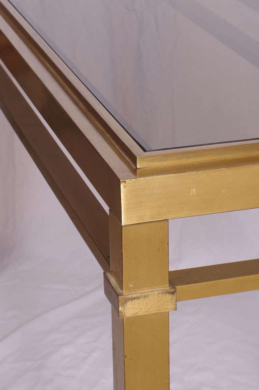 20th Century Console Table in Gold Bronze For Sale
