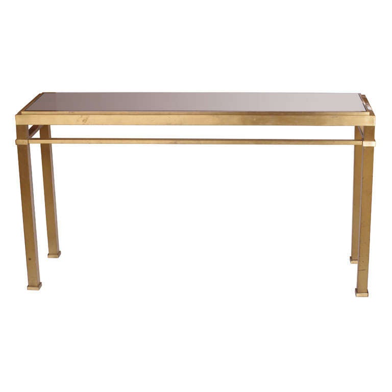 Console Table in Gold Bronze For Sale