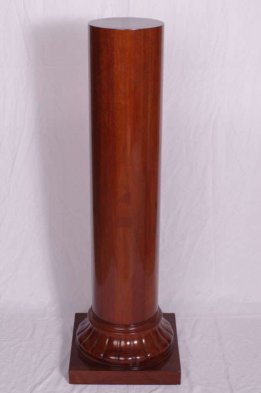 Art Deco Column in Mahogany