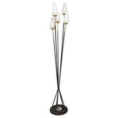 Vintage Stilenovo Five Light Tulip Stem Floor Lamp