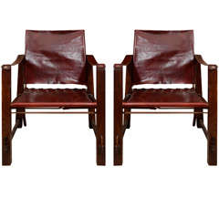 Antique Safari Leather Chairs