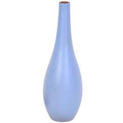 Vintage Matte Medium Blue Vase