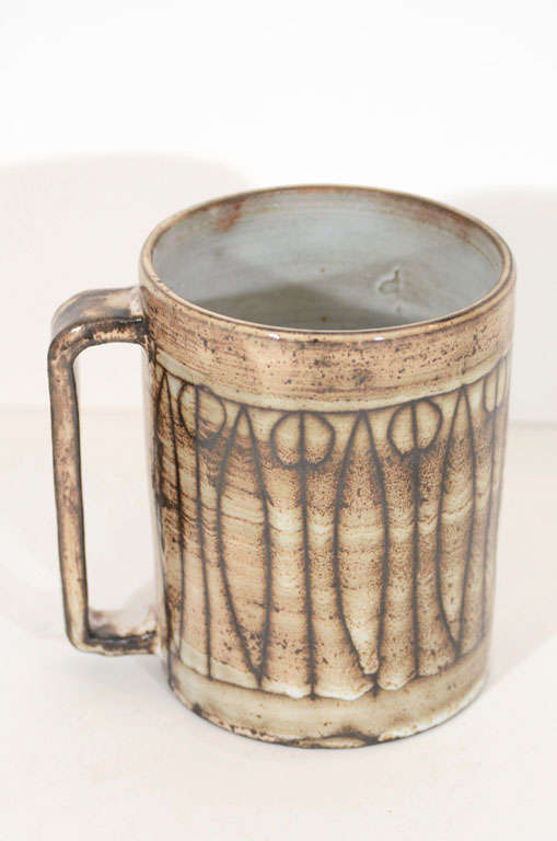 Glazed Incised Mug
