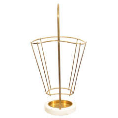French Brass Umbrella Stand after Jacques Adnet