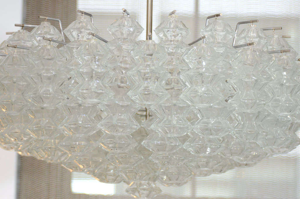 Austrian Pagoda Shaped Element Chandelier by Kalmar, Pair Available