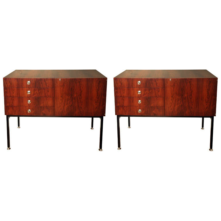 Pair of sideboards 802 by Alain Richard  - Meubles TV edition - 1958 For Sale