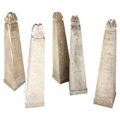 Antique Five Stone Obelisks