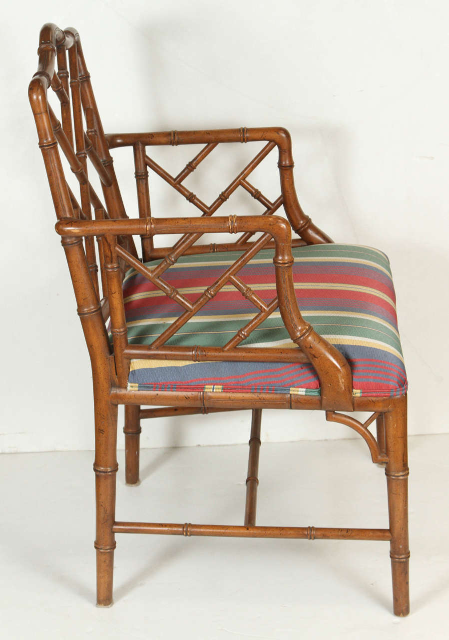Chippendale Faux Bamboo Chairs 3