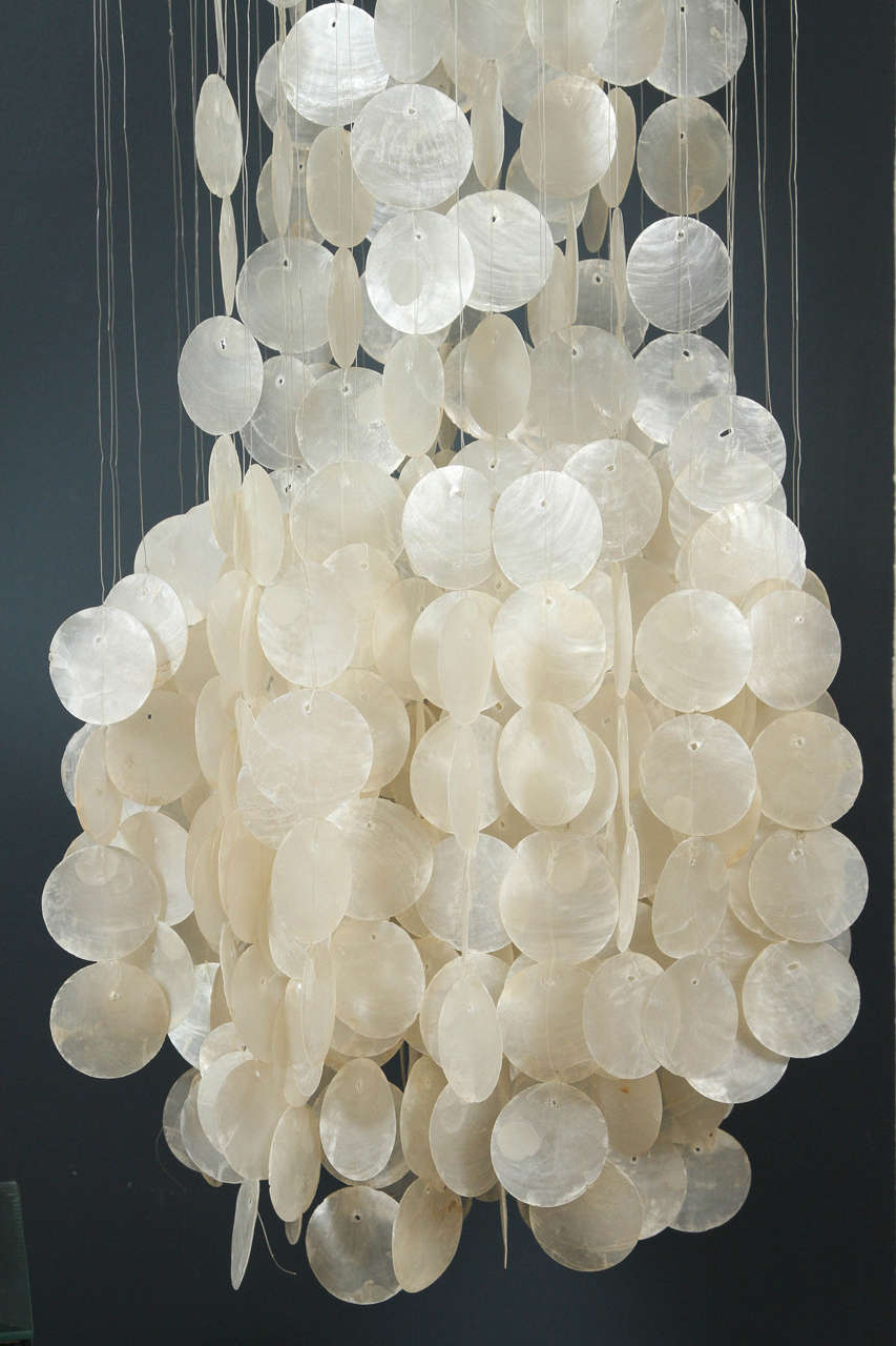 Mid-20th Century Capiz Shell Three-Tier Sculpture Hanging For Sale