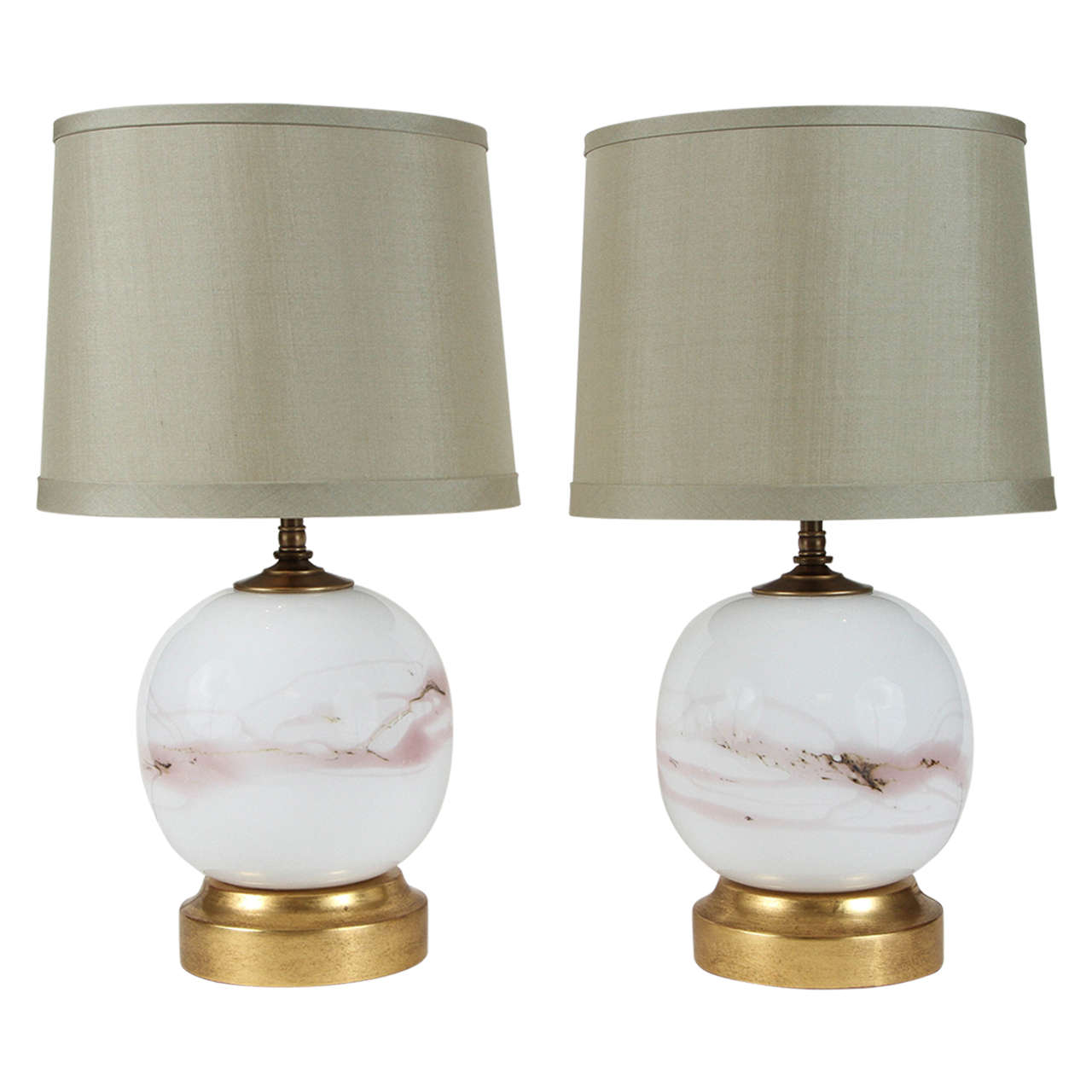 Pair of Danish Globe Lamps For Sale