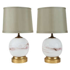Pair of Danish Globe Lamps