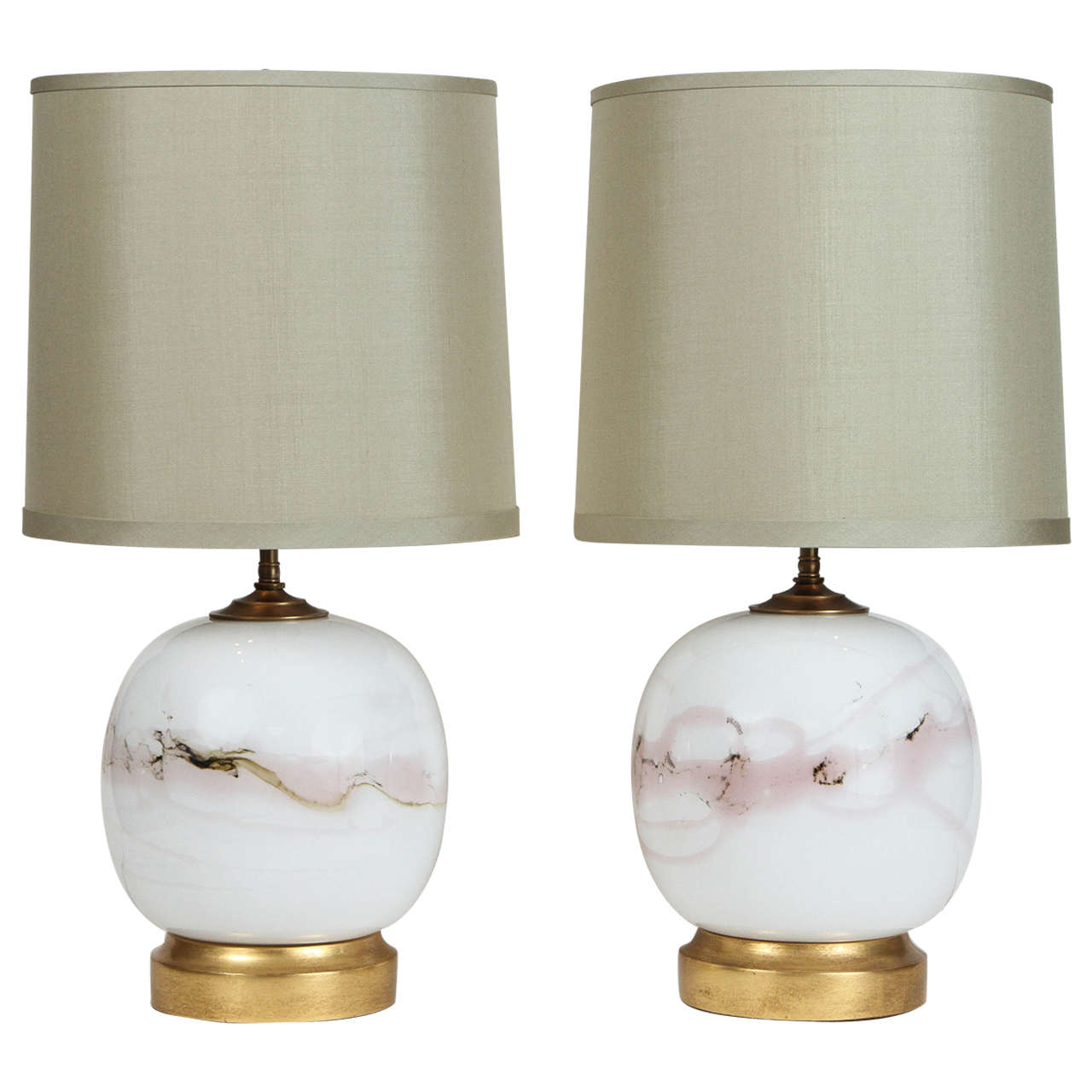 Pair of Danish Globe Lamps For Sale