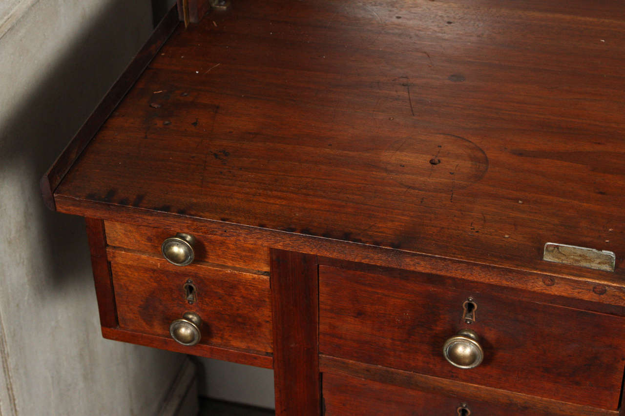 Wood Unique 19th Century English Jeweler's Work Desk and Display Case
