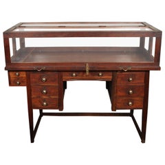 Unique 19th Century English Jeweler's Work Desk and Display Case