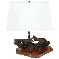 1930's Driftwood Table Lamp 7
