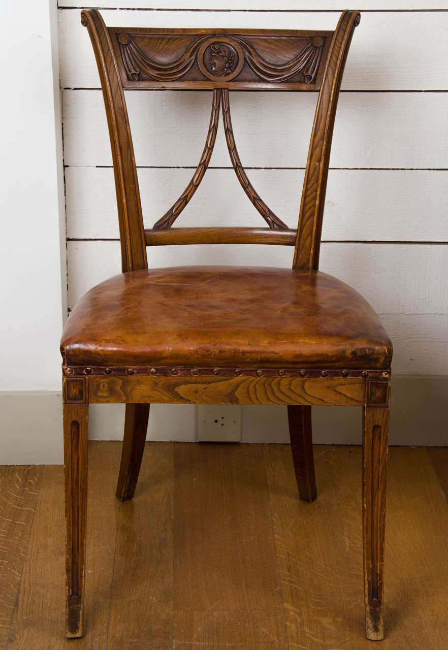 Set of 14 Dutch Beech Dining Chairs