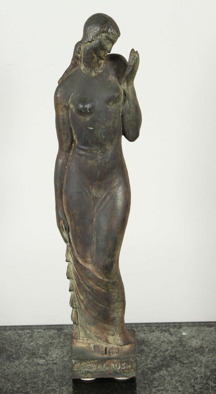 Art Deco bronze sculpture by Gladys Lewis Bush, signed.