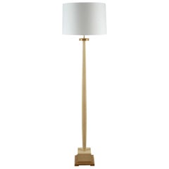 Paul Marra Faux Shagreen Floor Lamp 1940s Inspired, Cream