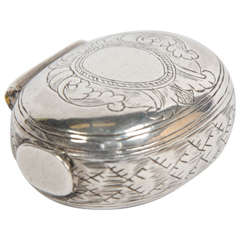 17th century English silver spice box.
