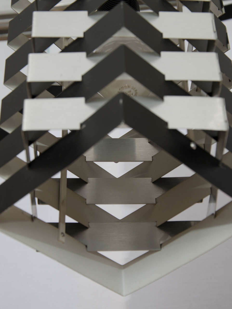 Mid-20th Century 1960s Set of Four Geometric Dutch Pendant Lamps by Hoogervorst