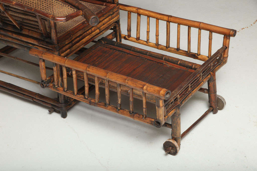 19th Century Chinese Export Bamboo chair lounge 2