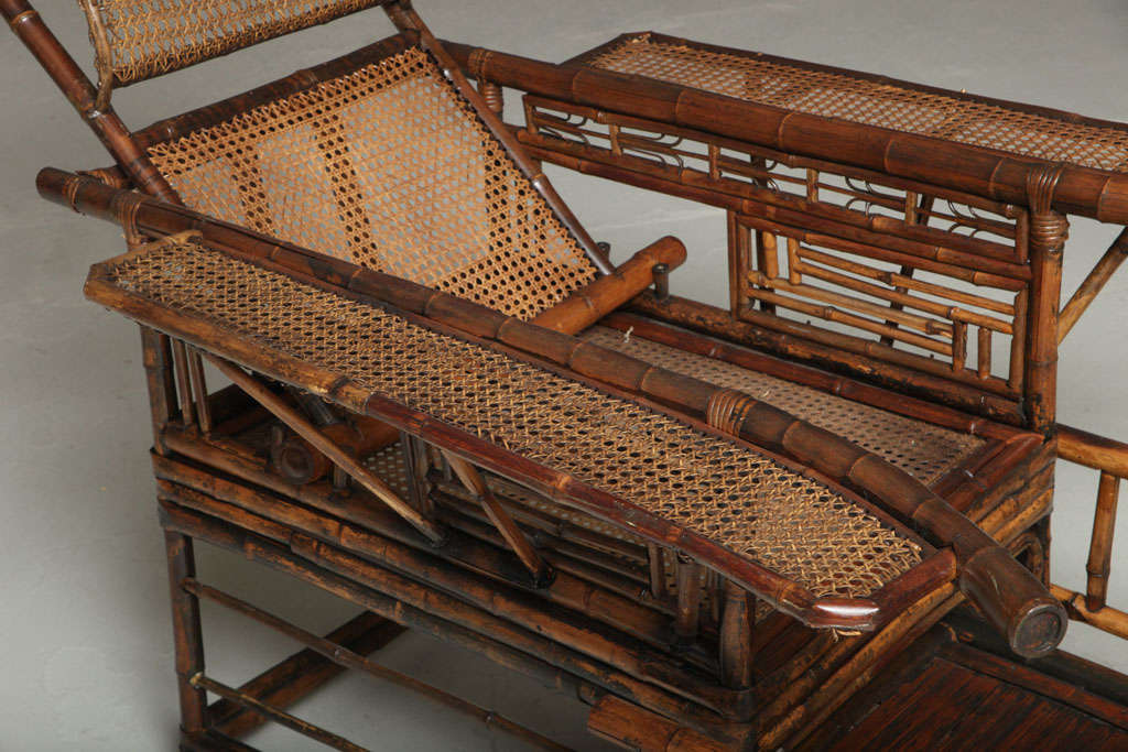 19th Century Chinese Export Bamboo chair lounge 3