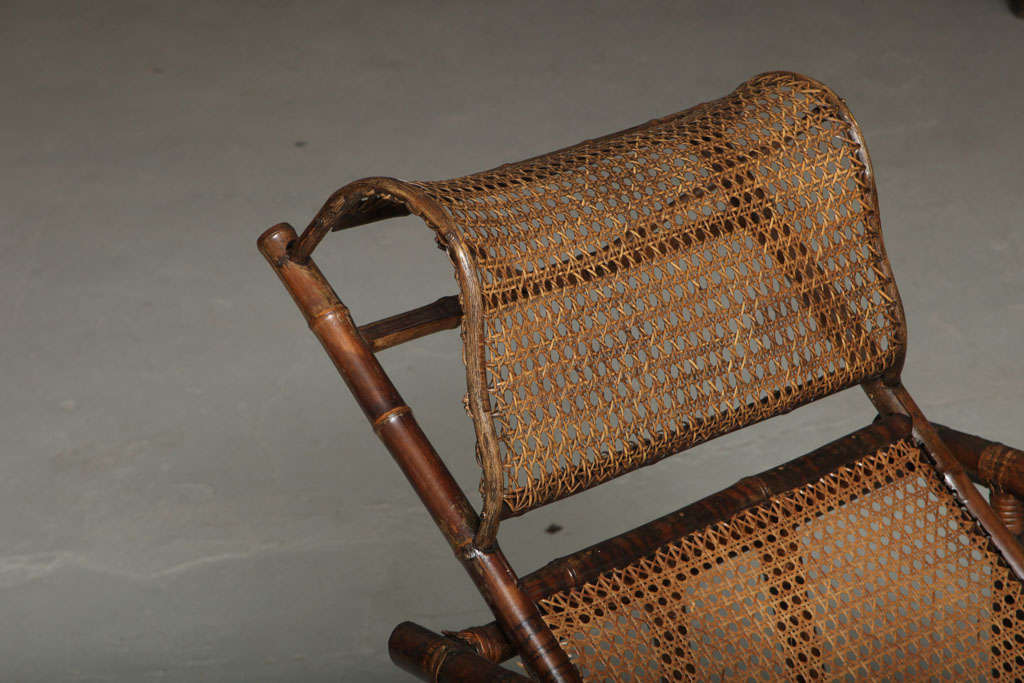 19th Century Chinese Export Bamboo chair lounge 4