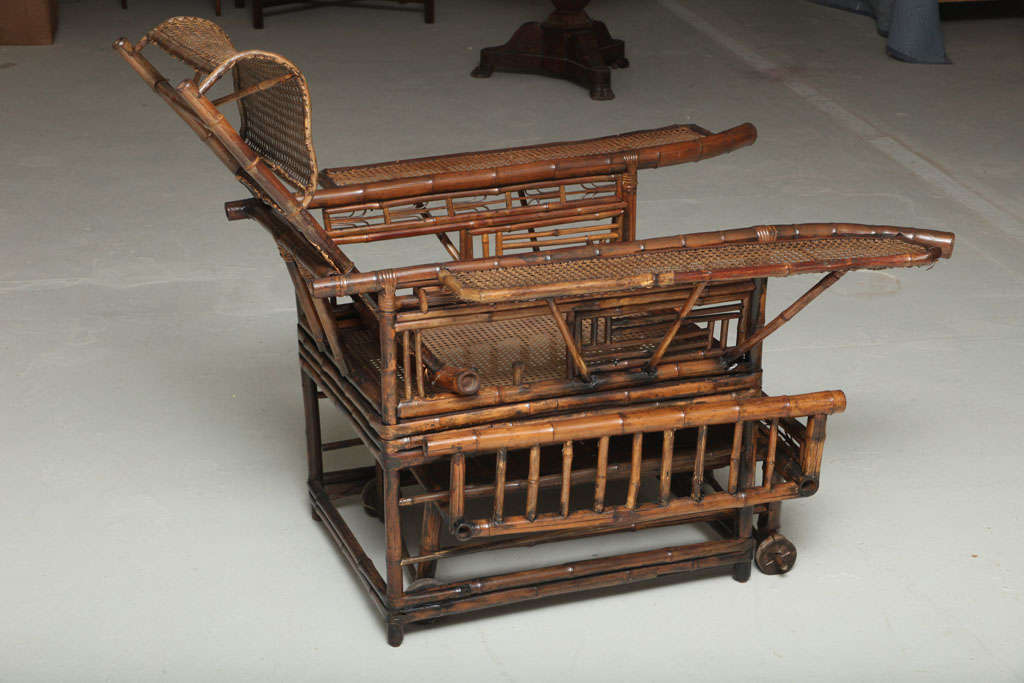 19th Century Chinese Export Bamboo chair lounge 6