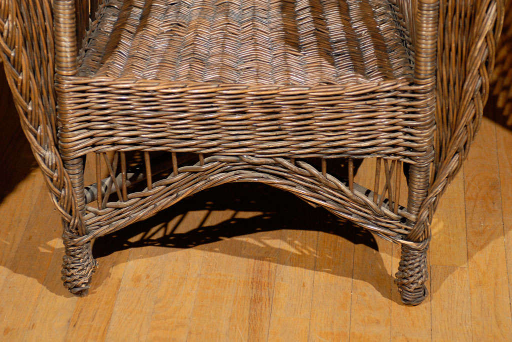 Early 20th C Natural American Bar Harbor Wicker Chairs 1