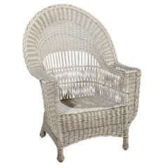 American Wicker Chair with Magazine pocket c.1915