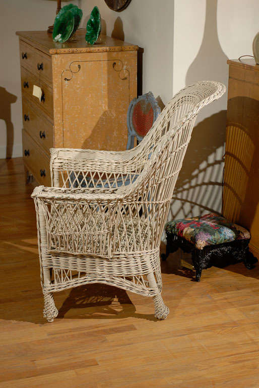 Reed Bar Harbor Wicker Chair with Magazine Pocket