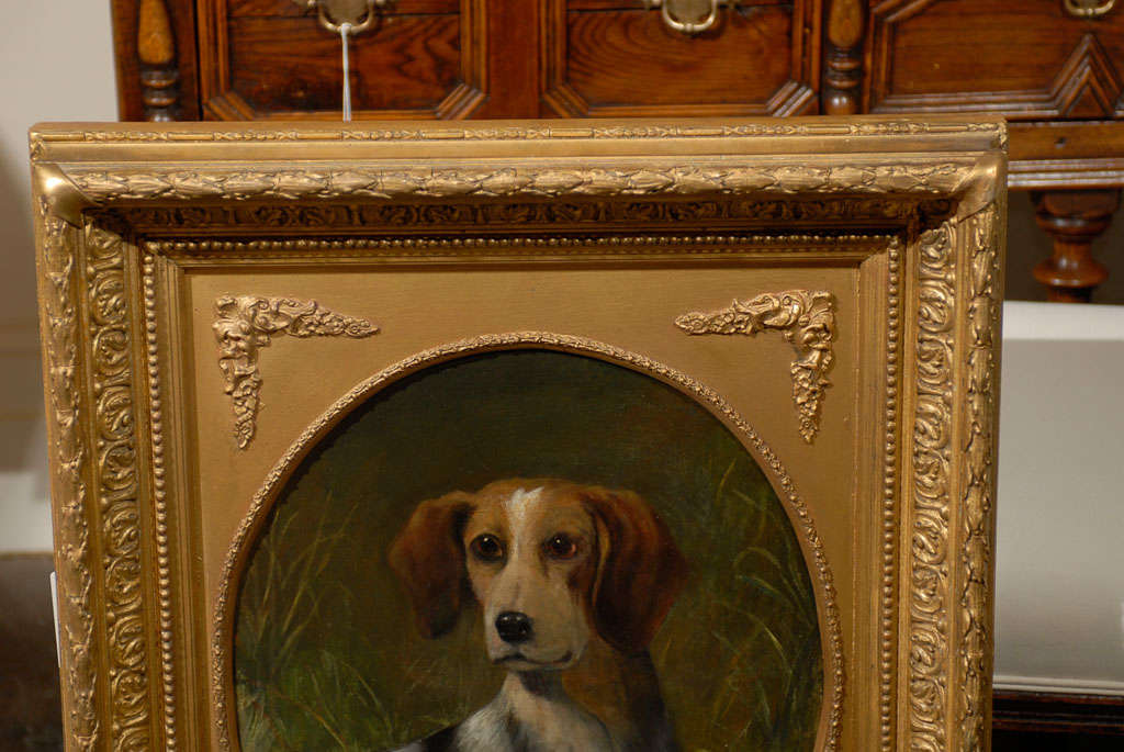 beagle oil painting