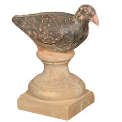 Terracotta Bird on Base