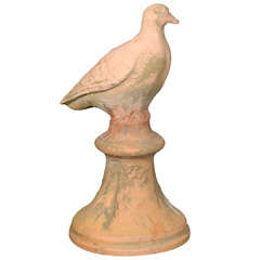 Terracotta Bird on Base