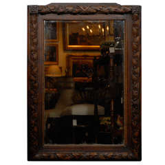 Large Carved Black Forest Mirror