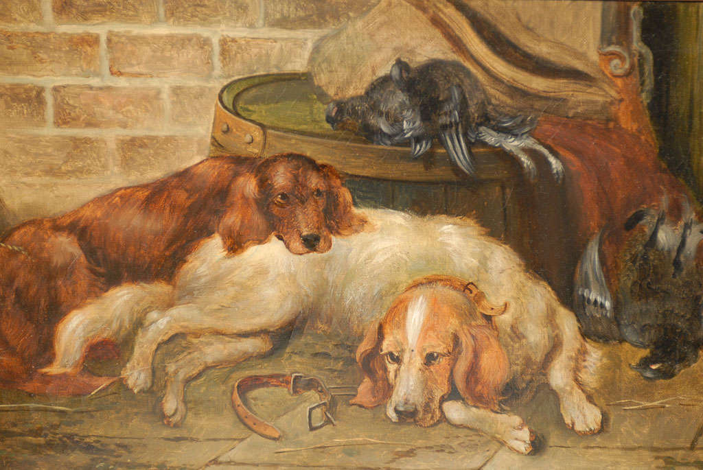 Pair of English Sporting Dog Oils 3