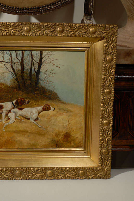 19th Century Painting of Pointers in Field